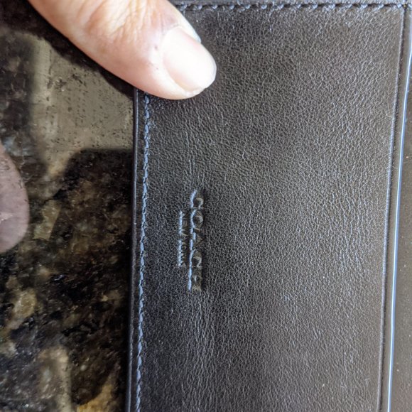 Coach Leather Wallet with Money Clip - Black - Picture 3 of 4